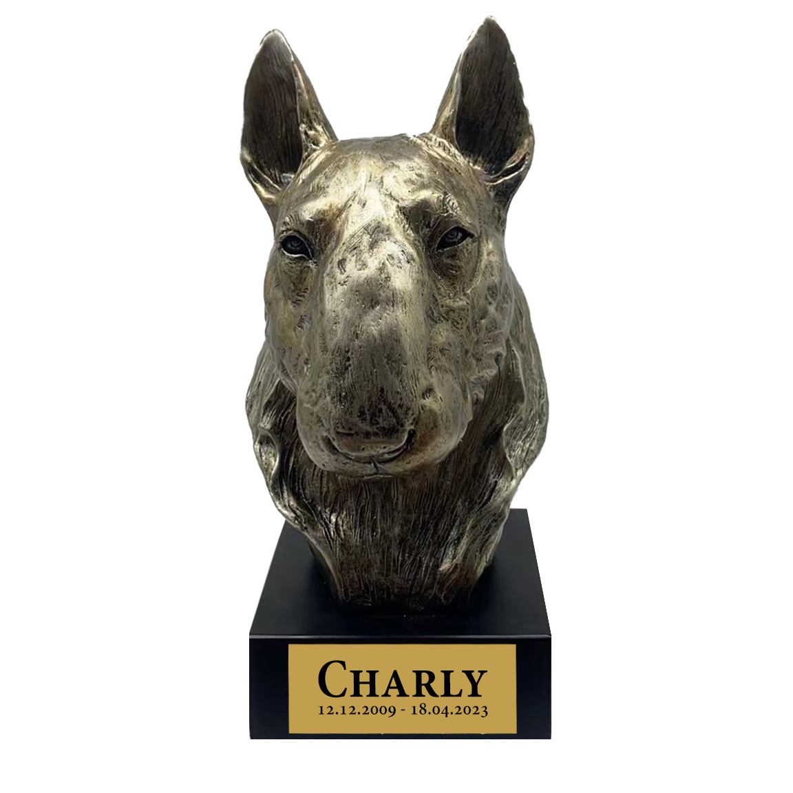 Bronze Hund Statue 03 "Bullterrier"